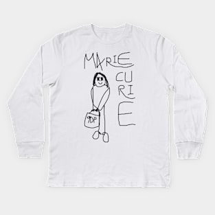 Marie Curie by 9DP Kids Long Sleeve T-Shirt